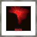 Brazil Radiant Map 3 Framed Print