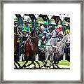 Breaking Out Of The Gate Framed Print