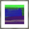 Bright Green And Blue Abstract Framed Print
