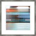 Brightly Lit Colorful Subway Train Seen Framed Print