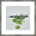 Broccoli Splash Framed Print