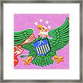 Broken American Eagle Symbol Framed Print