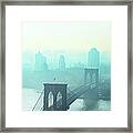 Brooklyn Bridge At Dawn Framed Print