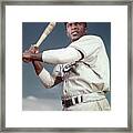 Brooklyn Dodger Jackie Robinson Framed Print