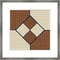 Brown And Tan Neutral Textured For Pillows Framed Print