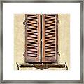 Brown Window Of Florence Framed Print