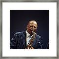 Budd Johnson Performs On Stage Framed Print