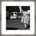 Bus Please! (from The Series "manly") Framed Print