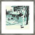 Businessman Overseeing House Construction Framed Print