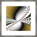 Butterfly Fractal Golden Abstract Art Framed Print