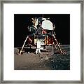 Buzz Aldrin Working With Lunar Module Framed Print