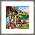 Cabin Porch View Framed Print