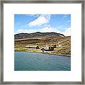 Cabins By Lake Russvatnet Framed Print