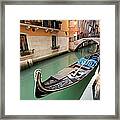 Canal With Gondola Framed Print