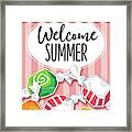Candy Hello Framed Print