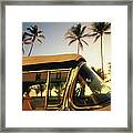 Car Parked At South Beach Framed Print