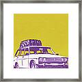 Car With Package On Roof Framed Print