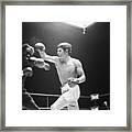 Carlos Monzon Punching Emile Griffith Framed Print