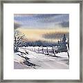 Carlow Under Snow Framed Print