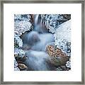 Cascade On Ice Framed Print