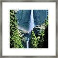 Cascade Yosemite Upper And Lower Falls Framed Print