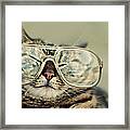 Cat With Glasses Framed Print