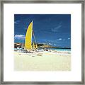 Catamarans And People On Martin Orient Framed Print