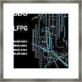 Cdg Paris Airport Black Edition Framed Print