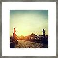 Charles Bridge At Sunrise Framed Print