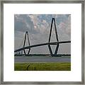 Charleston Bridge Over The Cooper River Framed Print