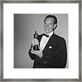 Charlton Heston With Oscar Framed Print