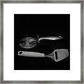 Cheese And Pizza Cutter Framed Print