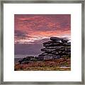 Cheesewring Sunset Framed Print