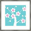 Cherry Blossoms On Tree Framed Print