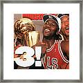 Chicago Bulls Michael Jordan, 1993 Nba Finals Sports Illustrated Cover Framed Print