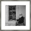 Child And Grandmother Framed Print