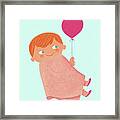 Child With A Balloon Framed Print