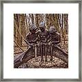 Childrens Statue Framed Print