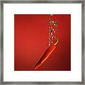 Chilli Splashed Into Water Framed Print