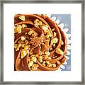 Chocolate Cupcake With Nuts Framed Print