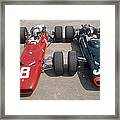 Chris Amon And Jackie Stewart At The Framed Print