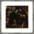 Christ And Two Followers On The Road To Emmaus Framed Print