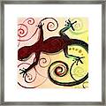 Christmas Gecko With Gold Poop Framed Print