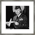 Chuck Yeager Holds X-1 Model Framed Print
