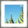 Circus Tents Against Blue Sky Framed Print