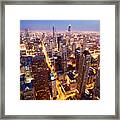 City Of Chicago Aerial View Framed Print