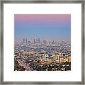 Cityscape Of Los Angeles Framed Print