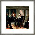 Civil War Union Leaders - The Peacemakers - George P.a. Healy Framed Print