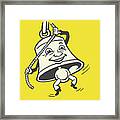 Clanging Bell Character Framed Print