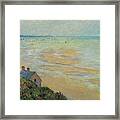 Claude Monet -paris, 1840-giverny, 1926-. The Hut In Trouville, Low Tide -1881-. Oil On Canvas. 6... Framed Print